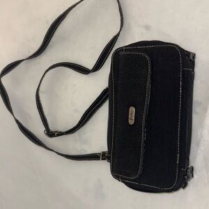 Black Crossbody convertible clutch/tote bag